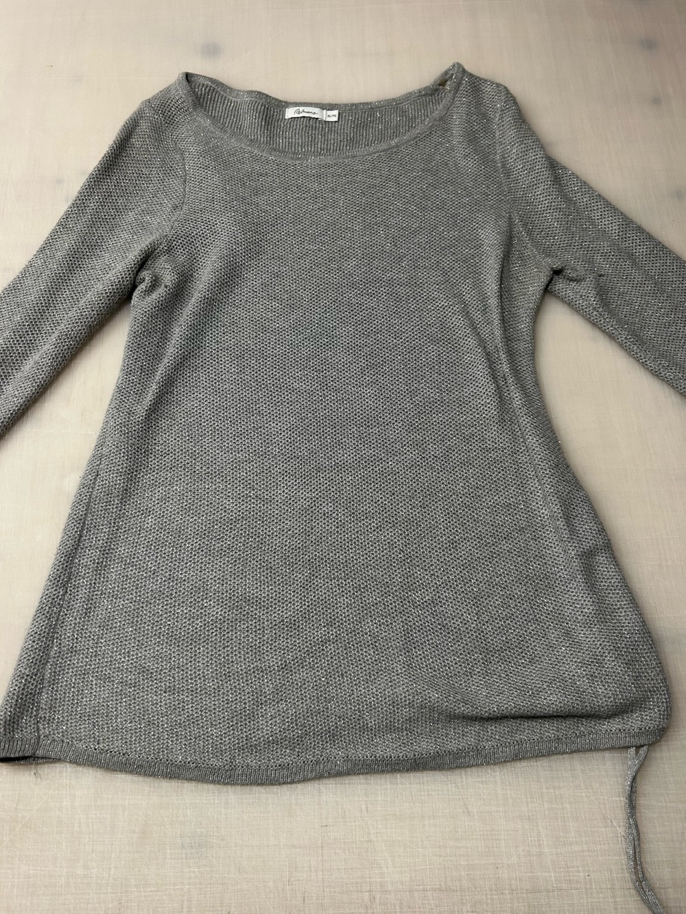 Women's Gray Knit Sweater - Comfortable Everyday Layer xl
